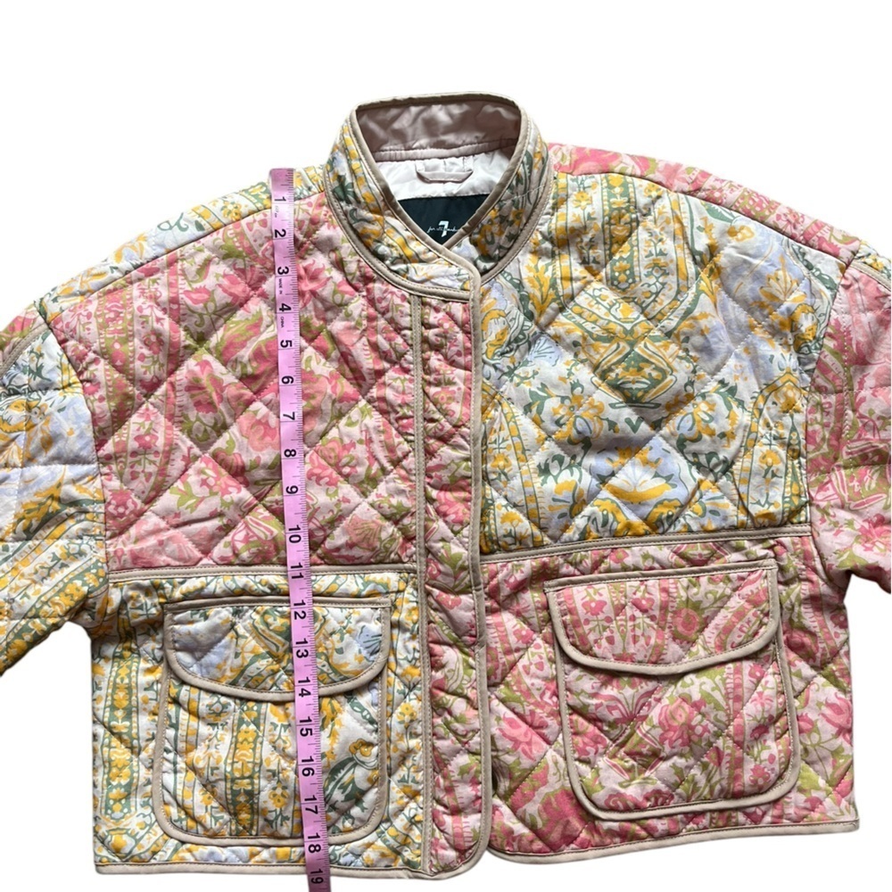 Cropped Cotton Patchwork Jacket Size Small. - image 8
